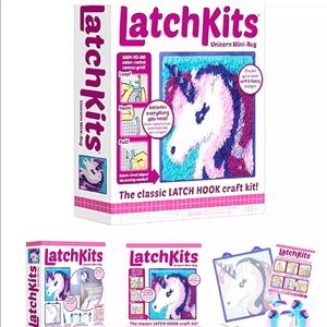 LatchKits Mini-Rug  Latch Hook Craft Kit Unicorn